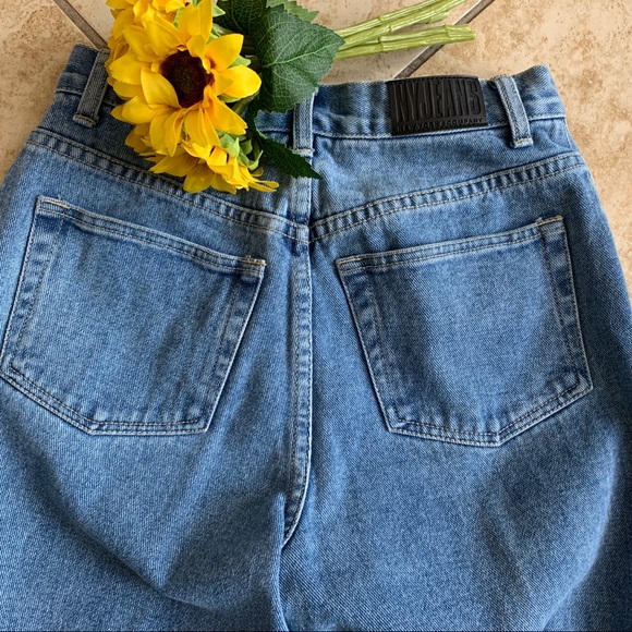 Vintage NY&Co Light Blue Silver Shimmer Jeans Sz 4 - Picture 4 of 5